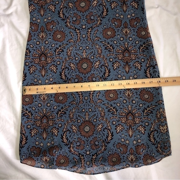 Cabi Provencial XXS Tunic Style 3295 Blue Brown Floral Long Sleeves Dress - Picture 7 of 10